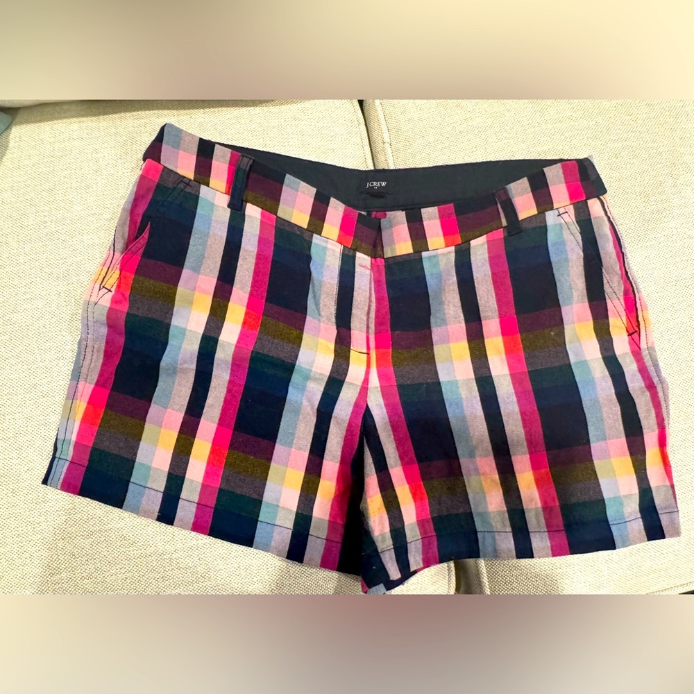 J. Crew Women's Colorful Plaid Shorts